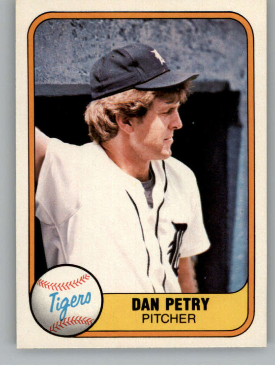 1981 Fleer #468 Dan Petry VG Detroit Tigers 