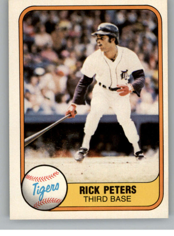 1981 Fleer #470 Rick Peters VG RC Rookie Detroit Tigers 