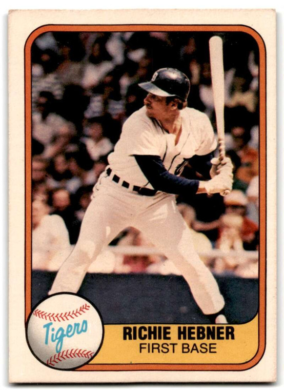1981 Fleer #474 Richie Hebner VG Detroit Tigers 