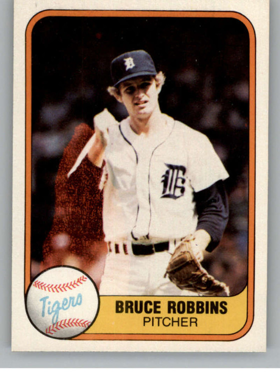 1981 Fleer #477 Bruce Robbins VG Detroit Tigers 