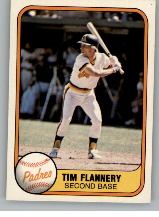 1981 Fleer #493b Tim Flannery VG San Diego Padres 
