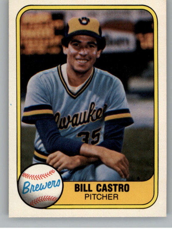 1981 Fleer #517 Bill Castro VG Milwaukee Brewers 
