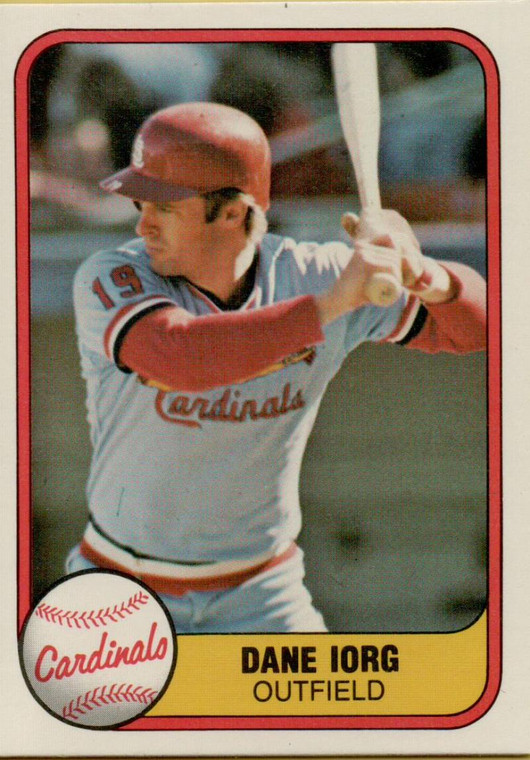 1981 Fleer #543 Dane Iorg VG St. Louis Cardinals 