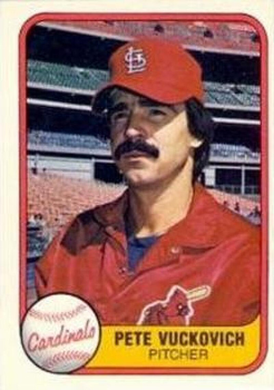 1981 Fleer #547a Pete Vuckovich ERR VG St. Louis Cardinals 