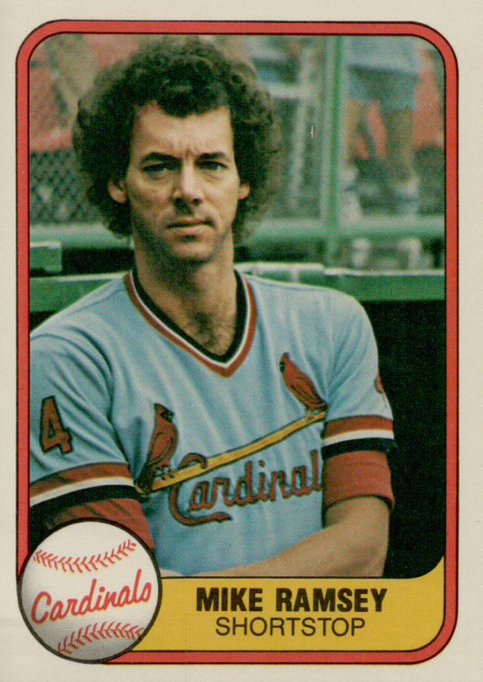 1981 Fleer #549 Mike Ramsey VG RC Rookie St. Louis Cardinals 