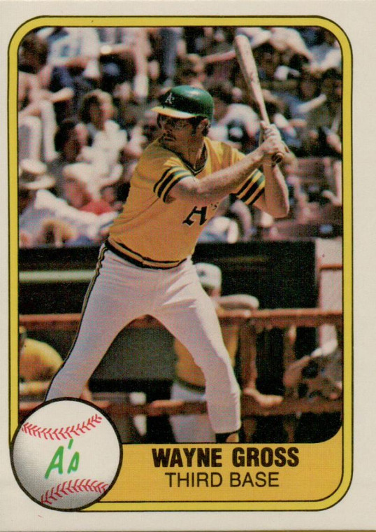 1981 Fleer #587 Wayne Gross VG Oakland Athletics 