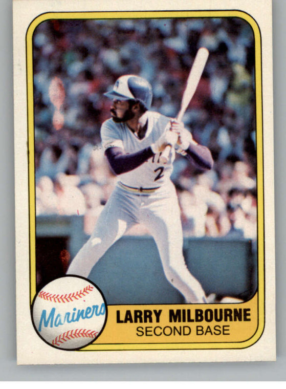 1981 Fleer #611 Larry Milbourne VG Seattle Mariners 
