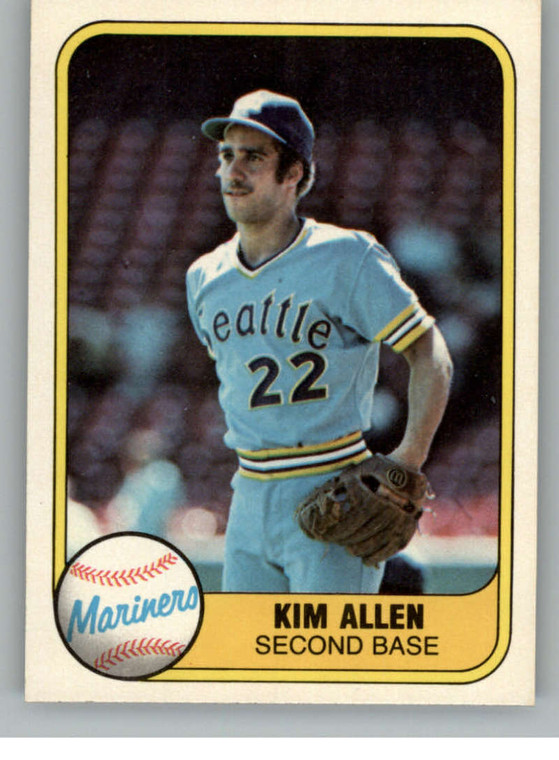 1981 Fleer #612 Kim Allen VG RC Rookie Seattle Mariners 