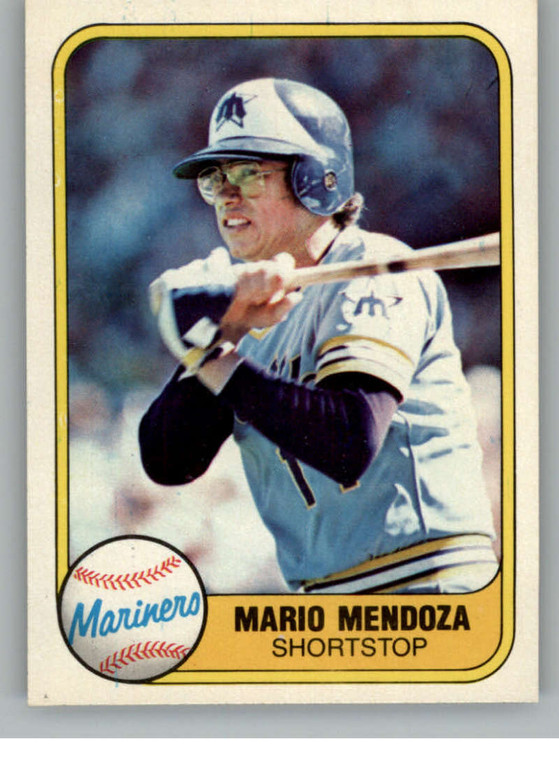 1981 Fleer #613 Mario Mendoza VG Seattle Mariners 