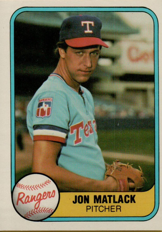 1981 Fleer #621 Jon Matlack VG Texas Rangers 