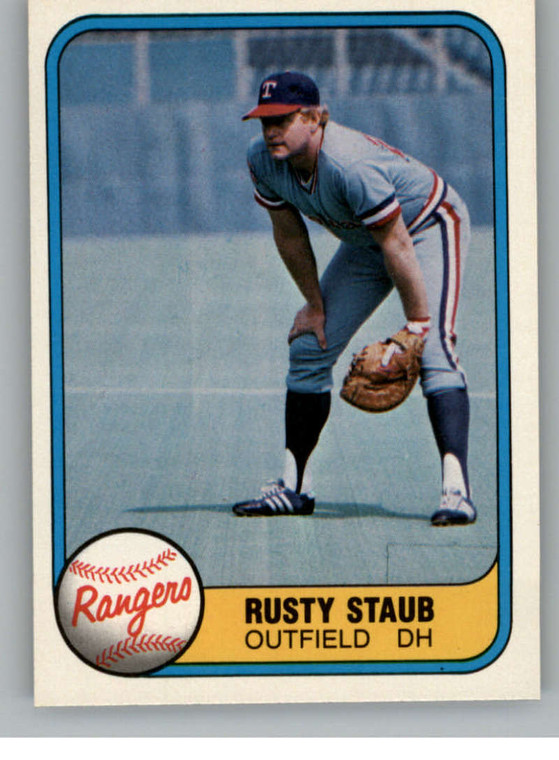 1981 Fleer #629 Rusty Staub VG Texas Rangers 