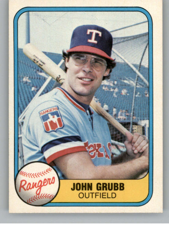 1981 Fleer #631 Johnny Grubb VG Texas Rangers 