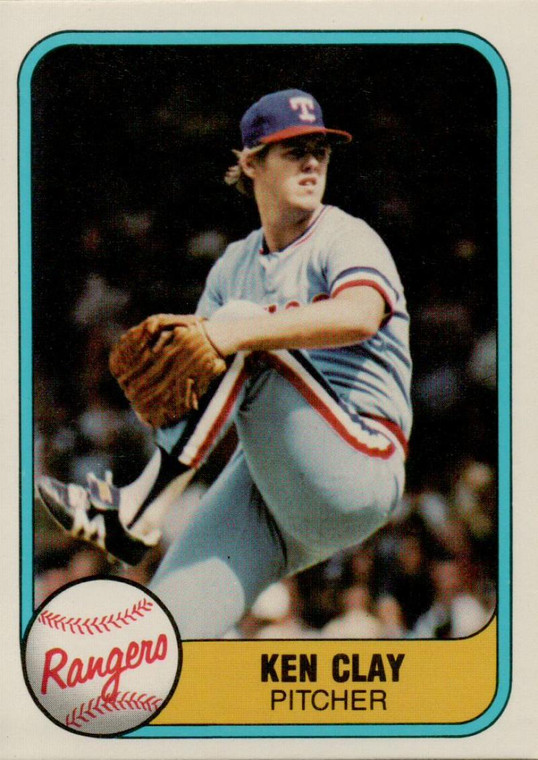 1981 Fleer #633 Ken Clay VG Texas Rangers 
