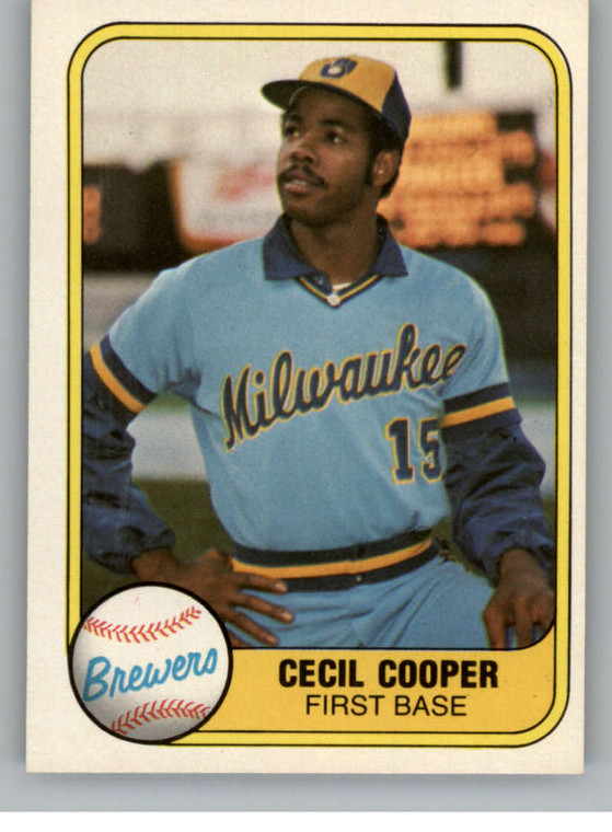 1981 Fleer #639 Cecil Cooper VG Milwaukee Brewers 