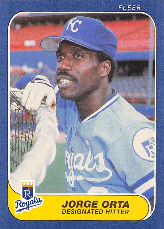 1986 Fleer #17 Jorge Orta VG Kansas City Royals 