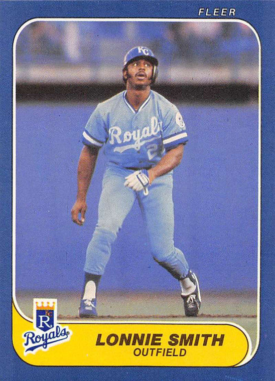 1986 Fleer #21 Lonnie Smith VG Kansas City Royals 