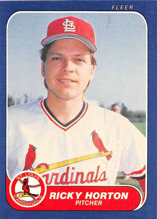 1986 Fleer #38 Ricky Horton VG St. Louis Cardinals 