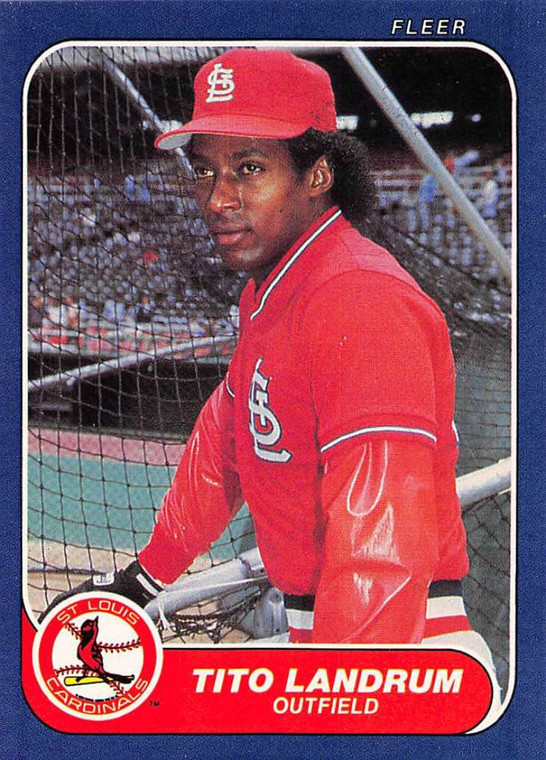 1986 Fleer #41 Tito Landrum VG St. Louis Cardinals 