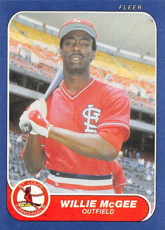 1986 Fleer #42 Willie McGee VG St. Louis Cardinals 