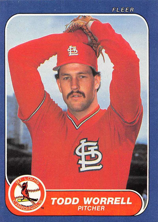1986 Fleer #49 Todd Worrell VG RC Rookie St. Louis Cardinals 