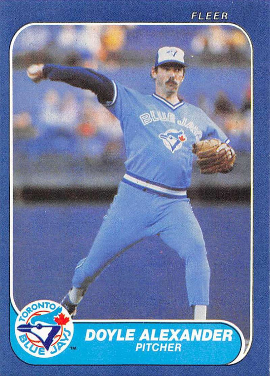 1986 Fleer #51 Doyle Alexander VG Toronto Blue Jays 
