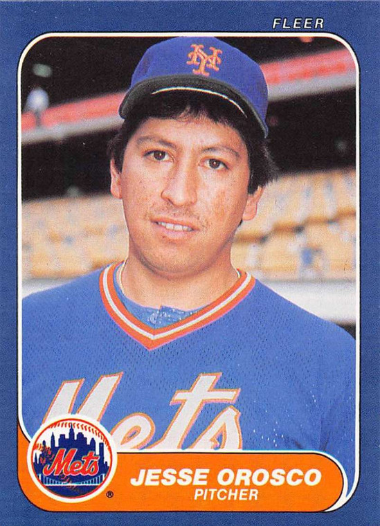 1986 Fleer #90 Jesse Orosco VG New York Mets 