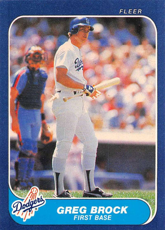 1986 Fleer #125 Greg Brock VG Los Angeles Dodgers 