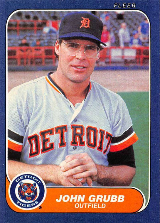 1986 Fleer #227 Johnny Grubb VG Detroit Tigers 