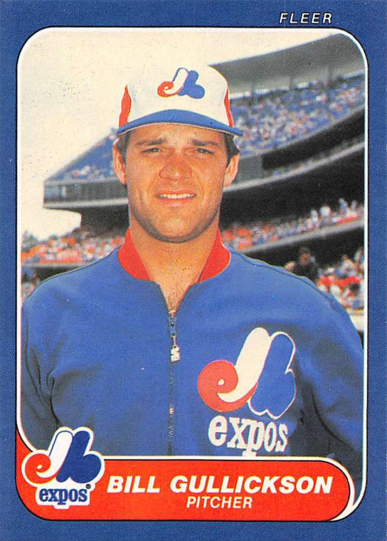 1986 Fleer #249 Bill Gullickson VG Montreal Expos 