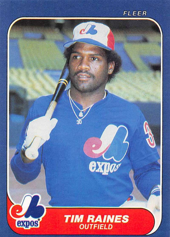 1986 Fleer #256 Tim Raines VG Montreal Expos 
