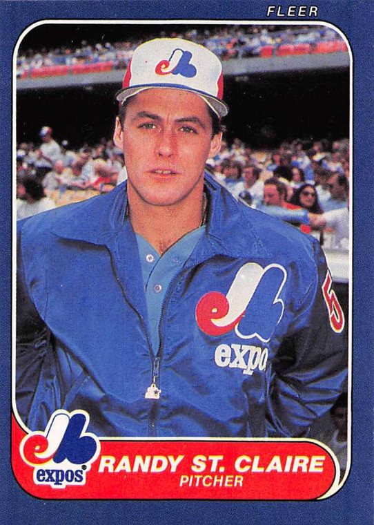 1986 Fleer #261 Randy St. Claire VG Montreal Expos 