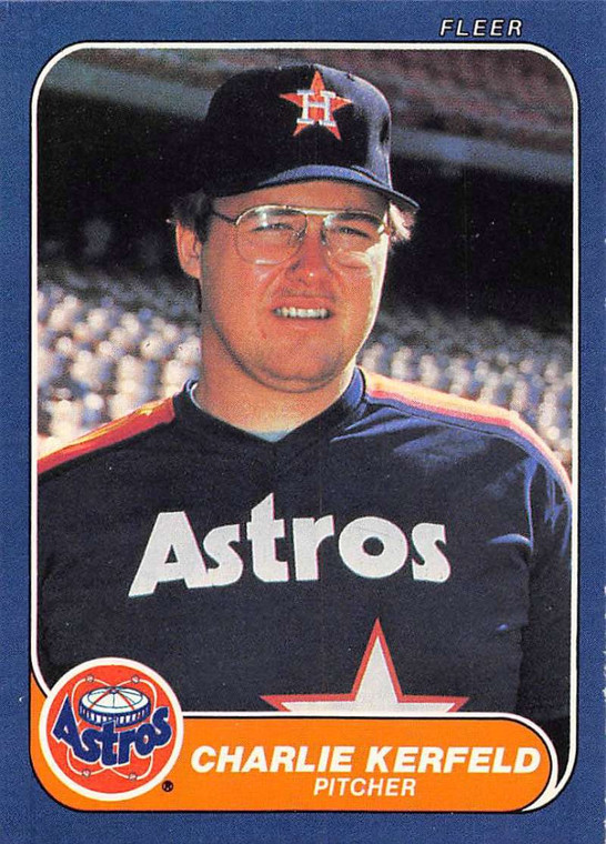 1986 Fleer #303 Charlie Kerfeld VG RC Rookie Houston Astros 
