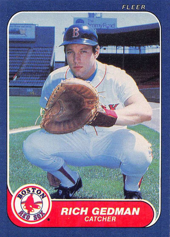 1986 Fleer #349 Rich Gedman VG Boston Red Sox 