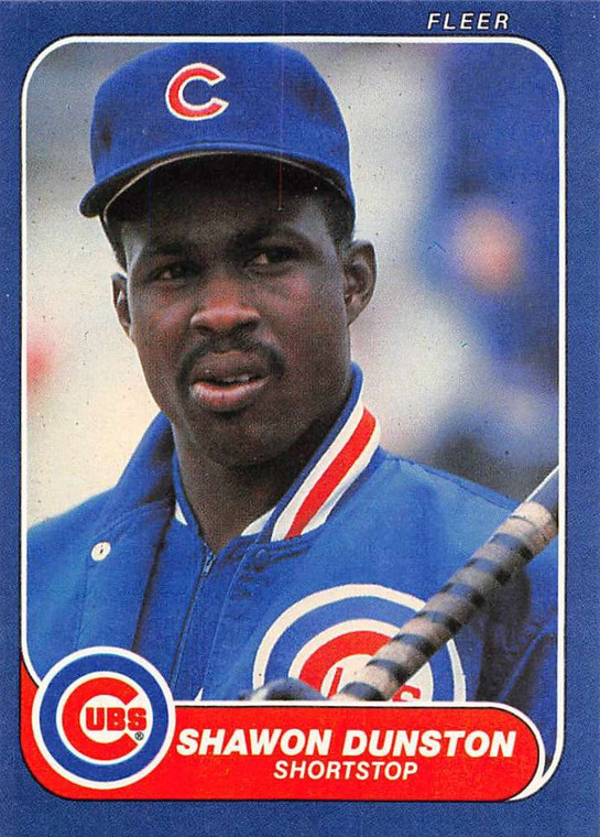 1986 Fleer #366 Shawon Dunston VG Chicago Cubs 