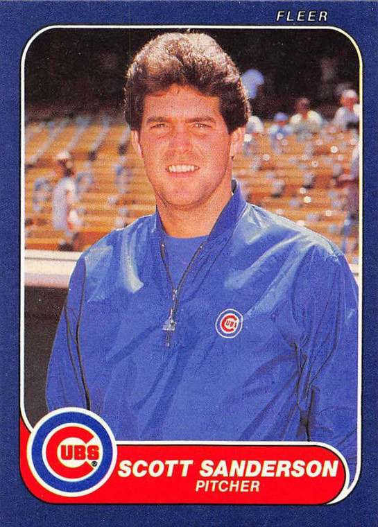 1986 Fleer #379 Scott Sanderson VG Chicago Cubs 