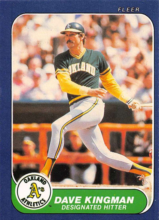 1986 Fleer #423 Dave Kingman VG Oakland Athletics 