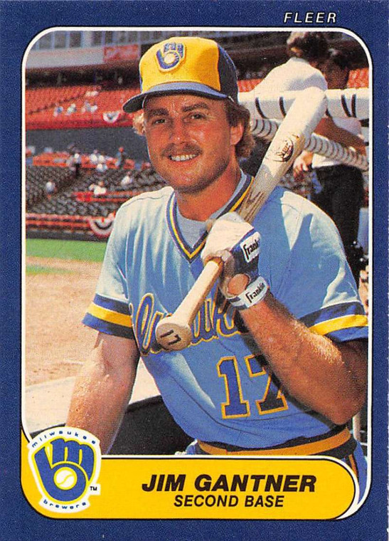 1986 Fleer #487 Jim Gantner VG Milwaukee Brewers 