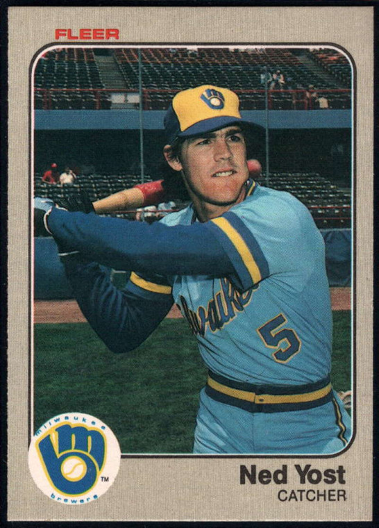 1983 Fleer #50 Ned Yost VG Milwaukee Brewers 