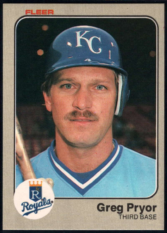 1983 Fleer #121 Greg Pryor VG Kansas City Royals 