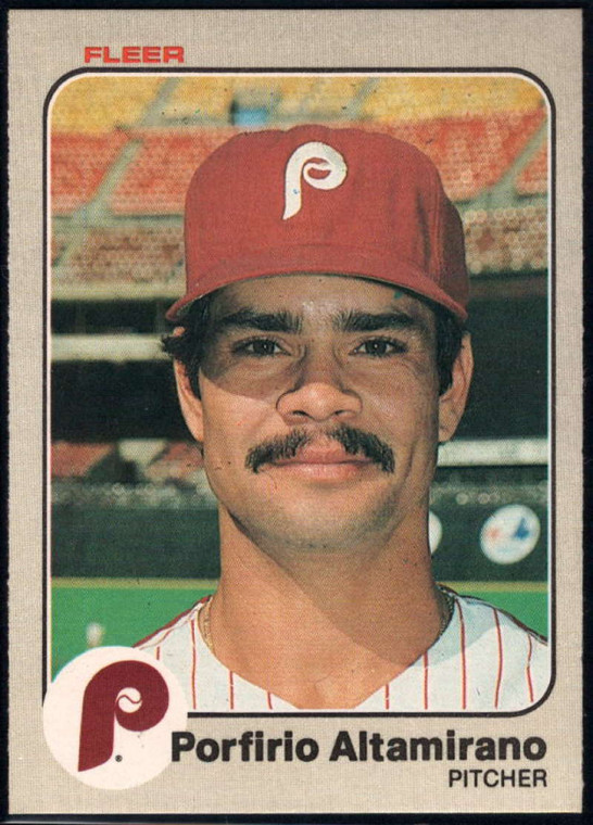 1983 Fleer #153 Porfirio Altamirano VG RC Rookie Philadelphia Phillies 