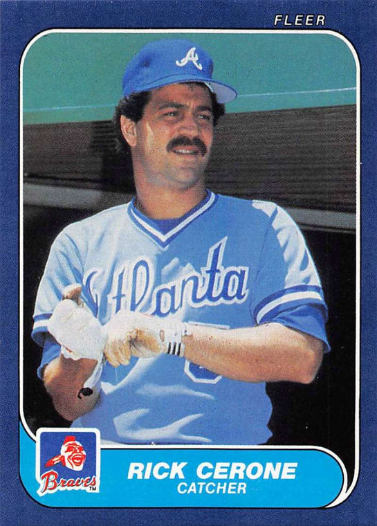 1986 Fleer #511 Rick Cerone VG Atlanta Braves 