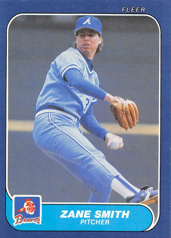 1986 Fleer #528 Zane Smith VG Atlanta Braves 