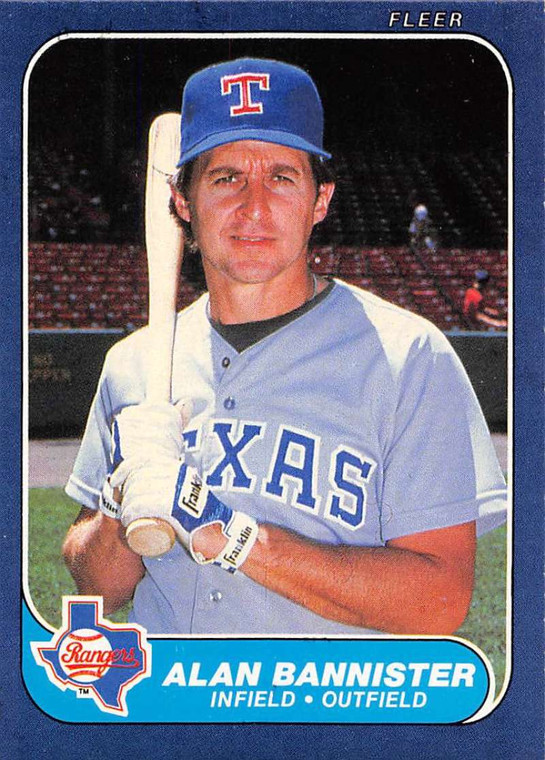 1986 Fleer #556 Alan Bannister VG Texas Rangers 