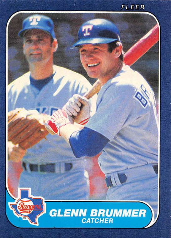 1986 Fleer #557 Glenn Brummer VG Texas Rangers 