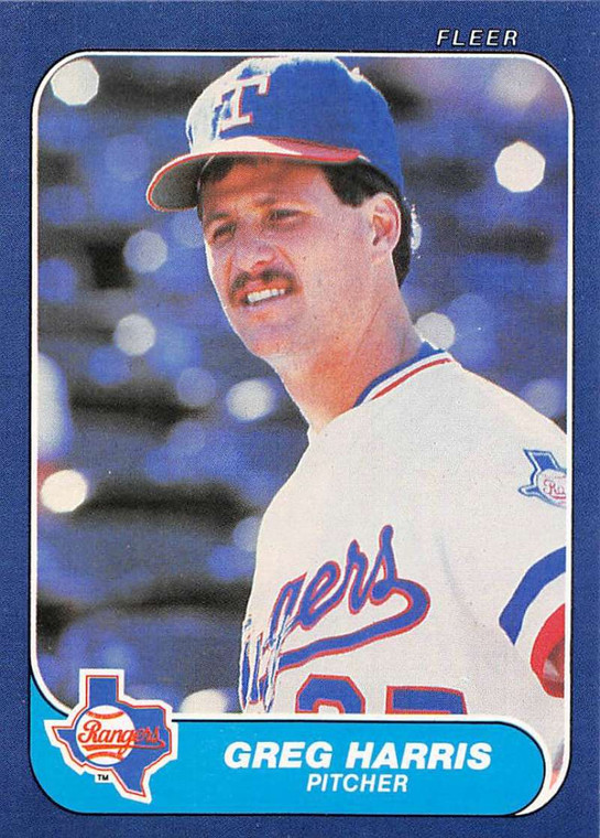 1986 Fleer #561 Greg Harris VG Texas Rangers 