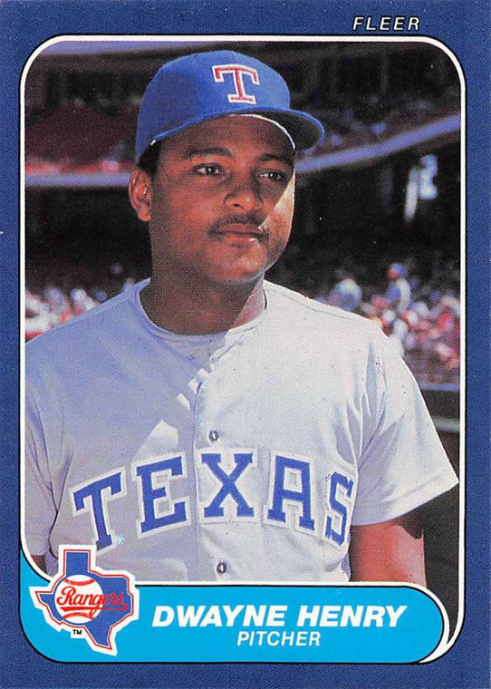 1986 Fleer #562 Dwayne Henry VG RC Rookie Texas Rangers 