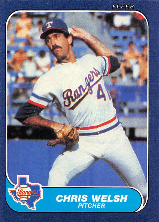1986 Fleer #576 Chris Welsh VG Texas Rangers 