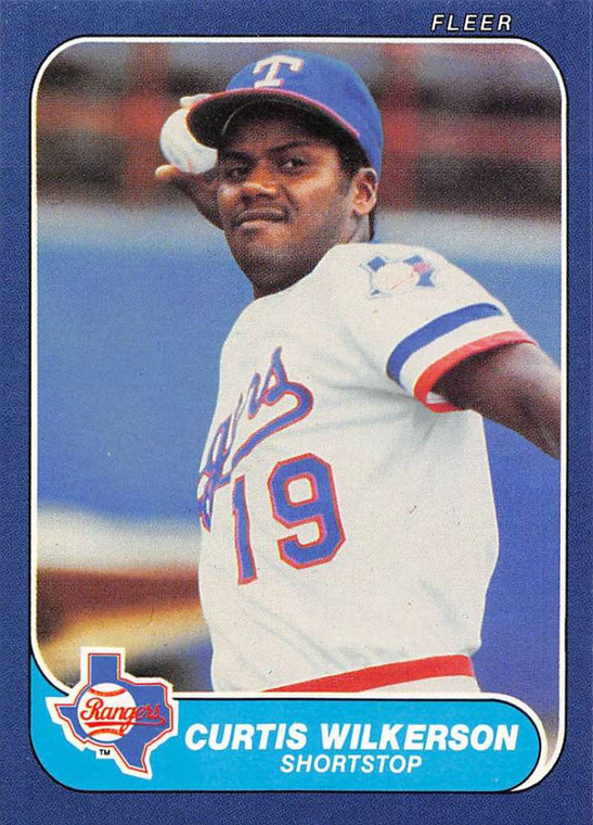 1986 Fleer #577 Curtis Wilkerson VG Texas Rangers 