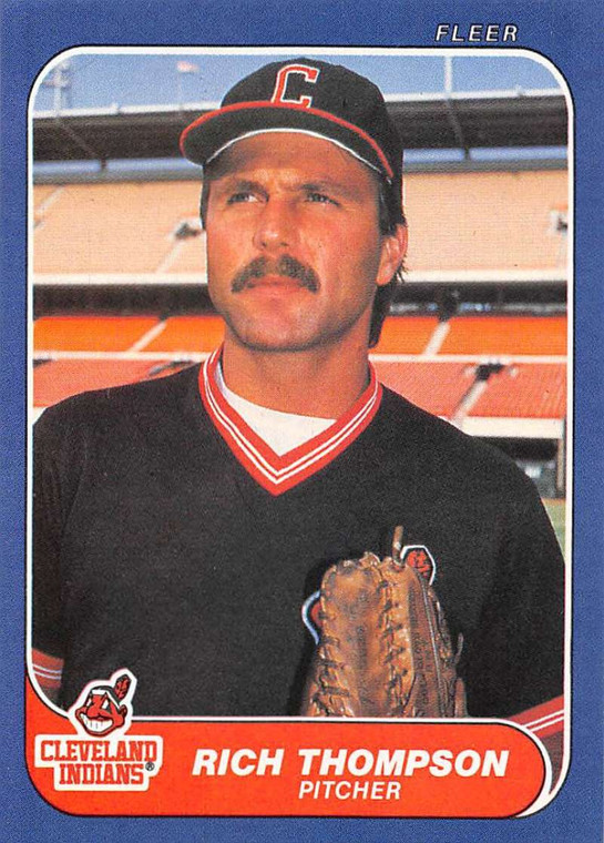 1986 Fleer #595 Rich Thompson VG Cleveland Indians 