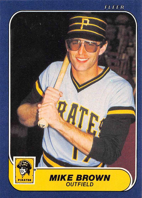 1986 Fleer #605 Mike Brown VG Pittsburgh Pirates 